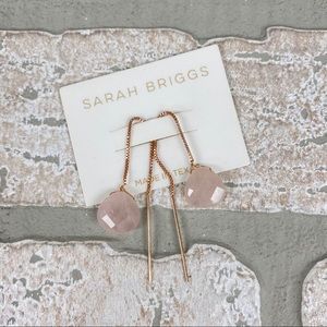 Sarah Briggs Jewelry Jewelry - Sarah Briggs Rose Gold / Quartz Threader Earrings Sarah Briggs Jewelry Jewelry - Sarah Briggs Rose Gold / Quartz Threader Earrings